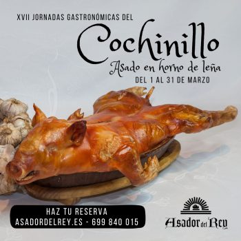 Un cochinillo asado en horno de leña al final del invierno